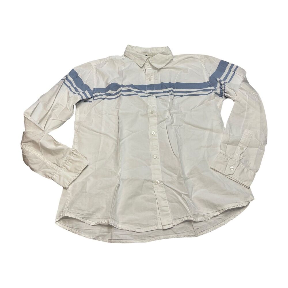 Native Code Shirt Men's Large Striped Classic Long Sleeve Button-Up